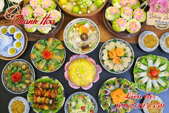 Mâm cỗ chay cúng tiệc rằm tháng 7