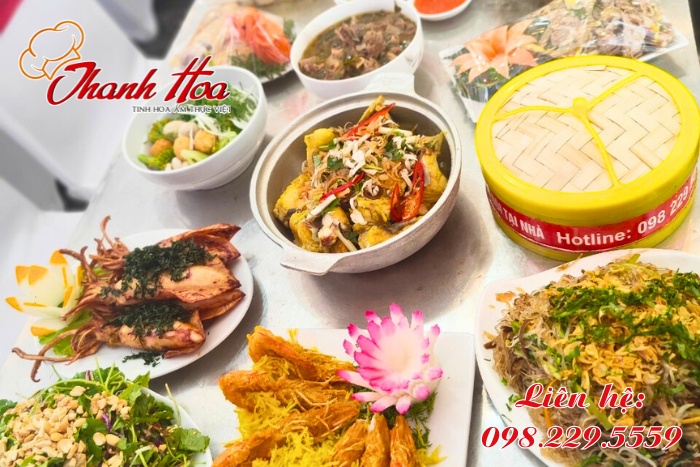 Nấu cỗ Thanh Hoa cung cấp thực đơn đa dạng và phong phú
