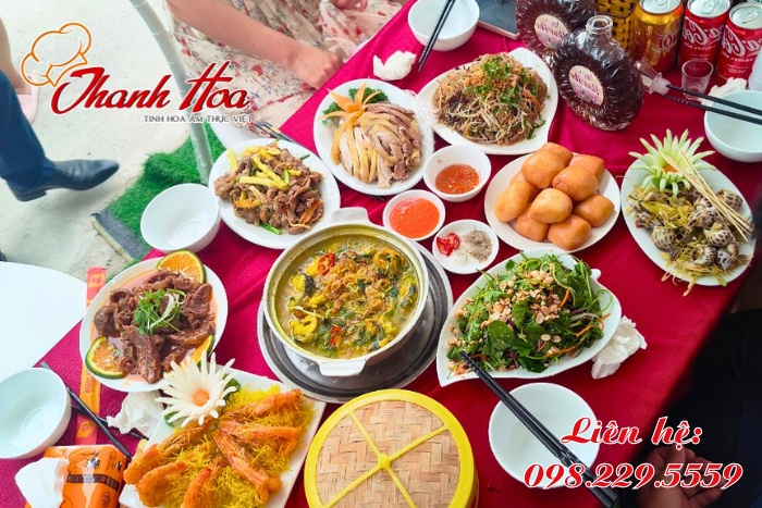 Dịch vụ nấu tiệc cưới tại nhà ở Như Xuân phục vụ những mâm cỗ chất lượng, sang trọng
