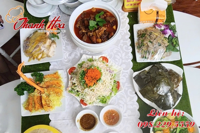 Nấu cỗ Thanh Hoa cung cấp thực đơn tiệc đa dạng