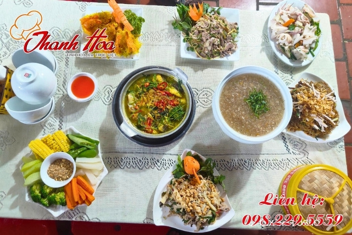 Nấu Cỗ Thanh Hoa phục vụ thực đơn cực kì phong phú