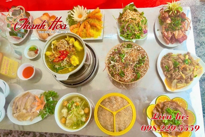 Nấu cỗ Thanh Hoa cung cấp thực đơn rất phong phú