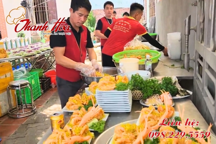 Nấu Cỗ Thanh Hoa phục vụ tiệc cưới cho khách hàng