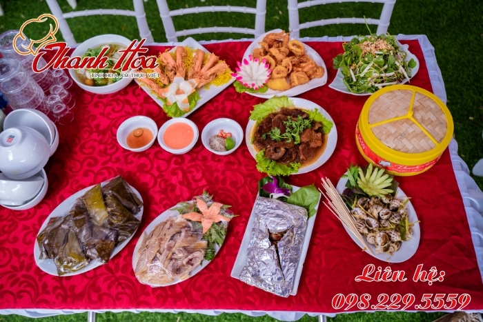 Thực đơn cỗ cưới của Thanh Hoa đa dạng các món ăn đặc sắc